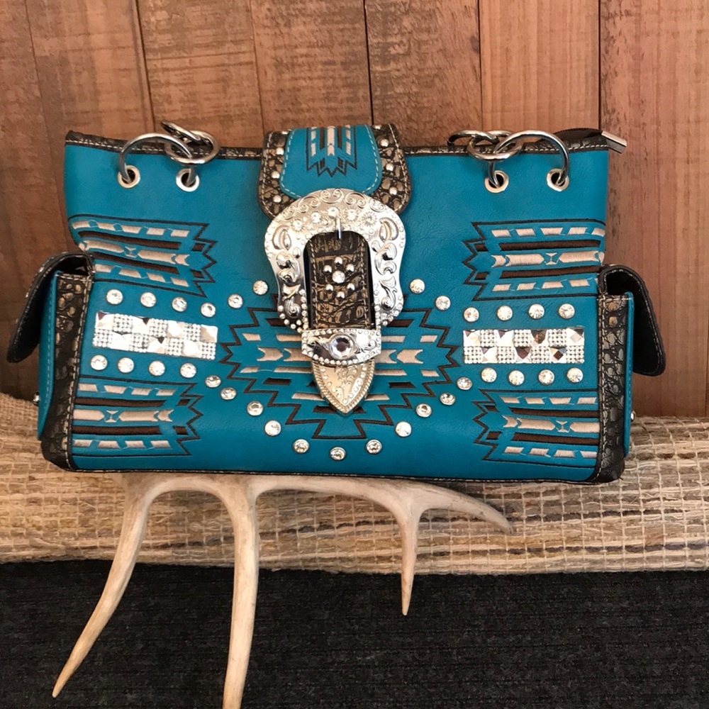 Western Style Bag with Conceal Carry pocket - Picture 2 of 8